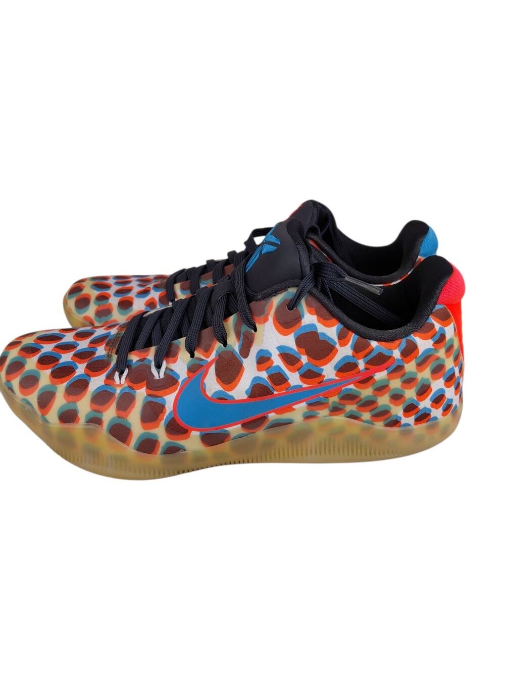 Nike Kobe 11 3D Multicolor Polka Dot Low Top Basketball Sneakers Men's Size 9.5